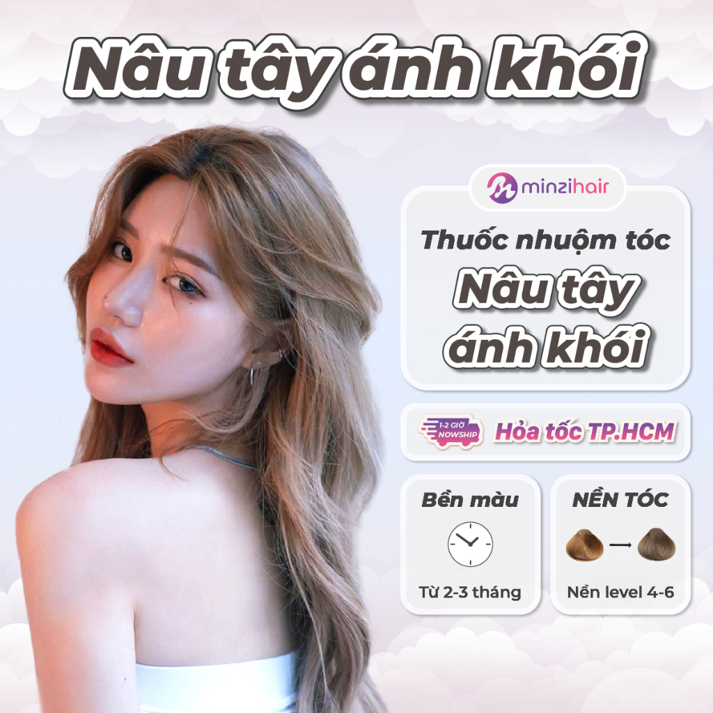 Thuốc nhuộm tóc Nâu Tây Ánh Khói – Không Tẩy Tóc – Minzihair, Minzihair HCM