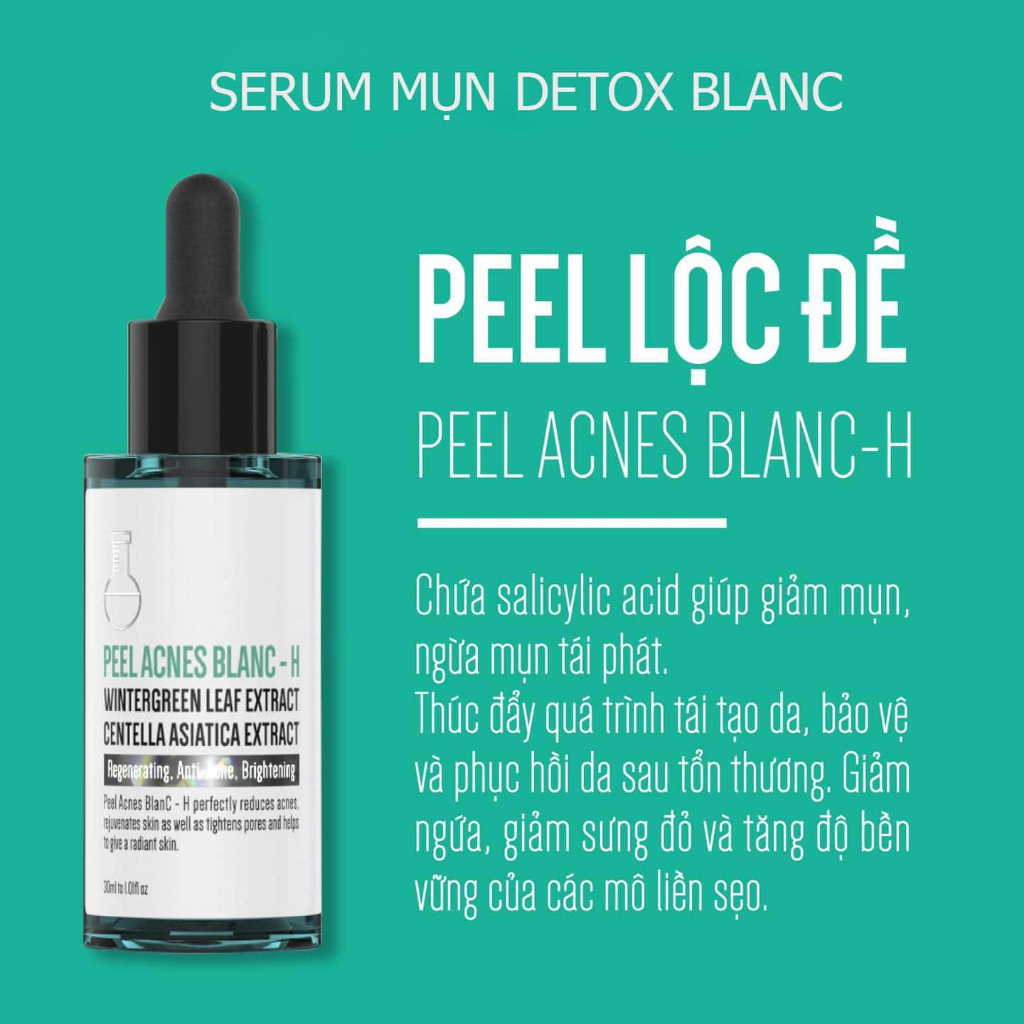 ???Tinh chất loại bỏ mụn thâm phục hồi dưỡng trắng da Peel acnes H detox blanc???