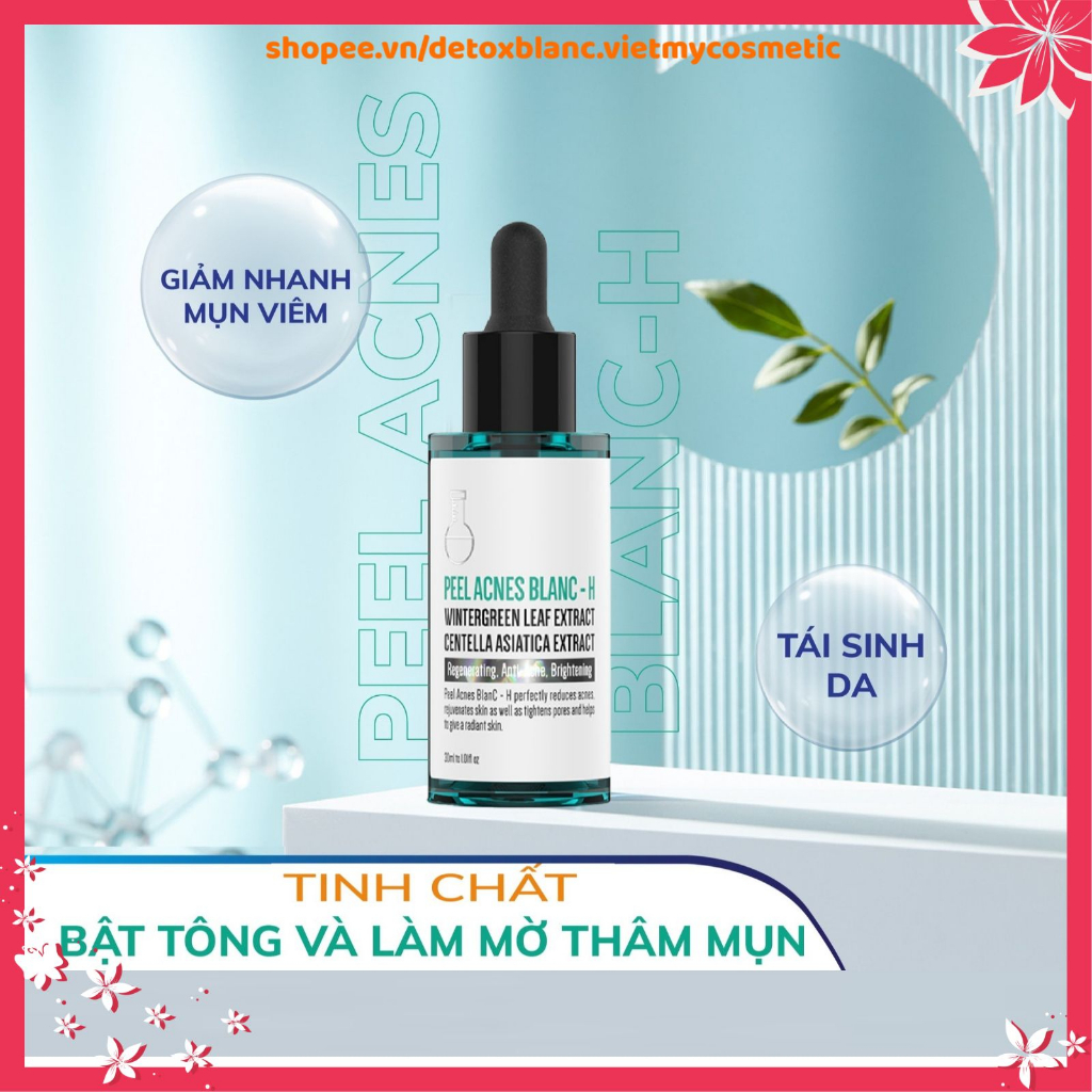 ???Tinh chất loại bỏ mụn thâm phục hồi dưỡng trắng da Peel acnes H detox blanc???