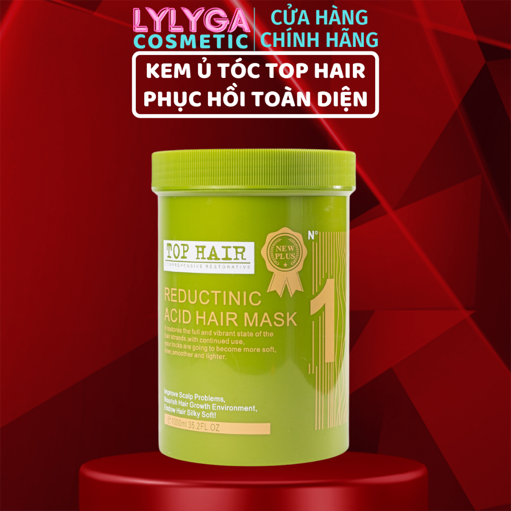 Kem ủ tóc TOP HAIR 1000ML ủ tóc phục hồi toàn diện, dầu xả dưỡng tóc, Dầu hấp chăm sóc phục hồi hư tổn Tophair