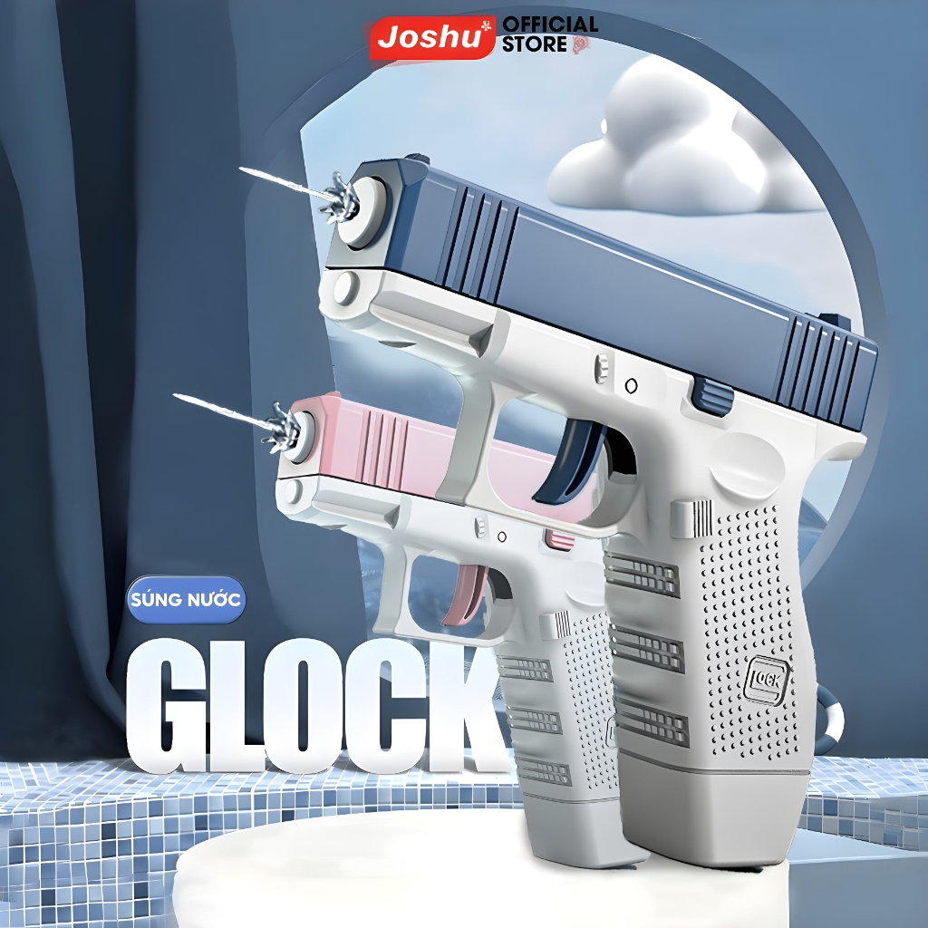 Đồ chơi súng phun nước Glock cơ tay Joshu đồ chơi mùa hè dành cho bé vận động ngoài trời  – SN01