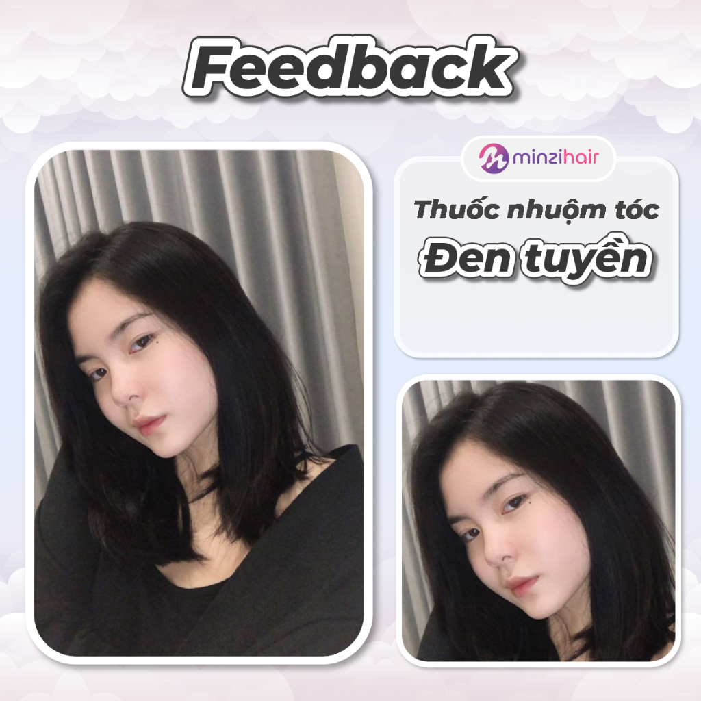 [NHUỘM ĐEN] Thuốc Nhuộm Tóc Màu Đen Tuyền – Lên Từ Mọi Nền Tóc – Hạ Nền – Minzihair, Minzihair HCM