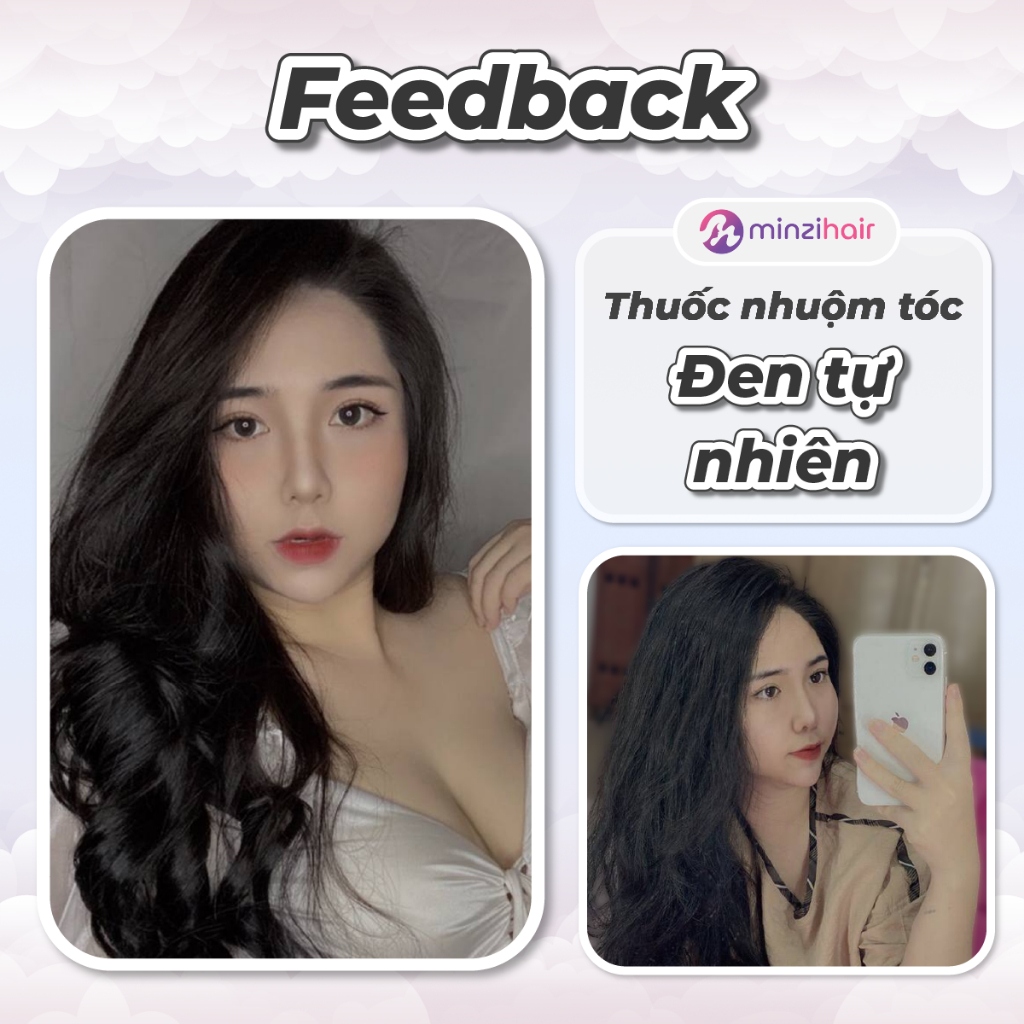 Thuốc nhuộm tóc Màu Đen Tự Nhiên – Lên Từ Mọi Nền Tóc – Hạ Nền – Minzihair, Minzihair HCM