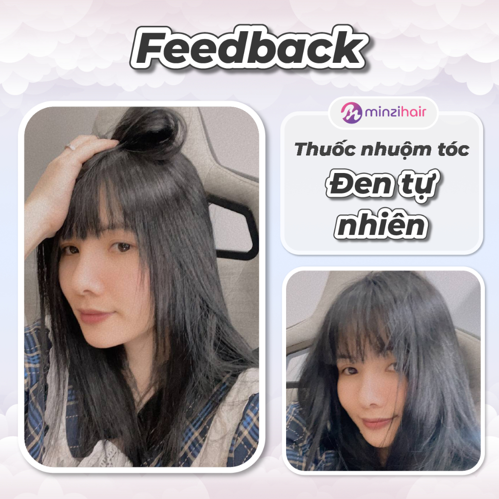 Thuốc nhuộm tóc Màu Đen Tự Nhiên – Lên Từ Mọi Nền Tóc – Hạ Nền – Minzihair, Minzihair HCM