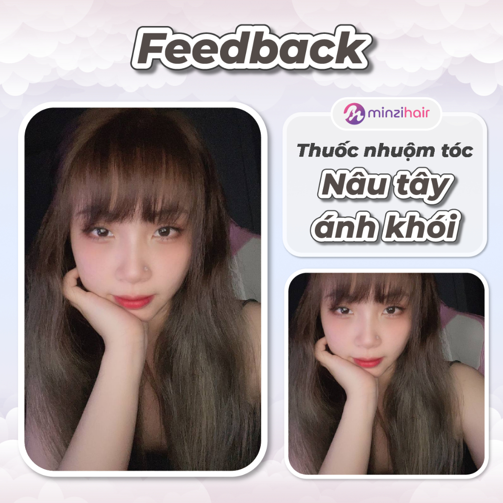 Thuốc nhuộm tóc Nâu Tây Ánh Khói – Không Tẩy Tóc – Minzihair, Minzihair HCM