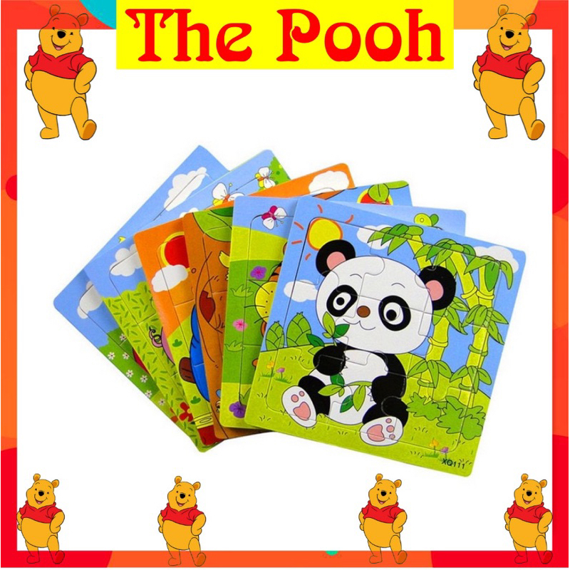 Đồ chơi tranh ghép hình gỗ puzzle 9 mảnh 15*15cm – Bộ ghép hình – Tranh xếp hình