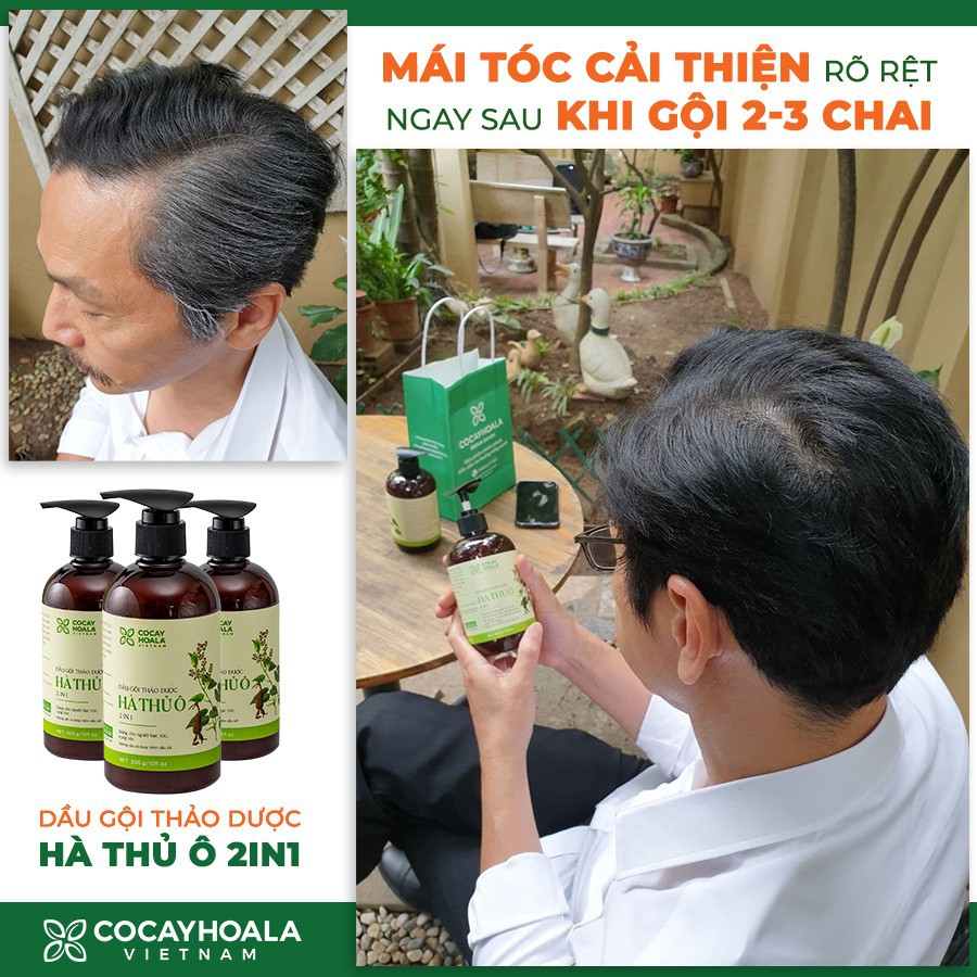 Dầu gội Hà Thủ Ô 800ml kích thích mọc tóc sau 2 tuần hiệu quả, Dầu gội thảo dược Hà Thủ Ô giảm rụng tóc, giảm bạc tóc