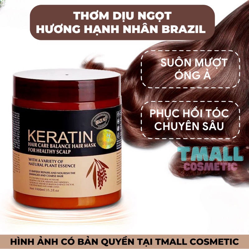 Kem ủ tóc KERATIN COLLAGEN 1000ML LAVENDER BRAZIL NUT – Ủ hấp tóc cung cấp dưỡng chất KERATIN tự nhiên UT08