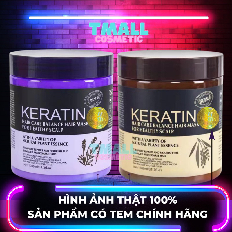 Kem ủ tóc KERATIN COLLAGEN 1000ML LAVENDER BRAZIL NUT – Ủ hấp tóc cung cấp dưỡng chất KERATIN tự nhiên UT08