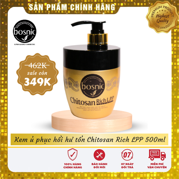 Kem Ủ Phục Hồi Tóc Hư Tổn – Hấp Dầu Chitosan BOSNIC 500ML
