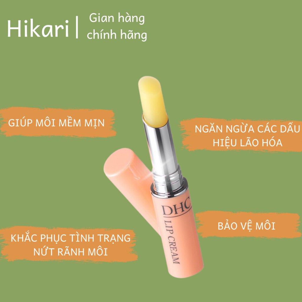 Son dưỡng môi DHC lip Cream 1.5g Nhật Bản mềm môi căng mọng; hỗ trợ ngừa thâm môi hiệu quả; làm hồng môi