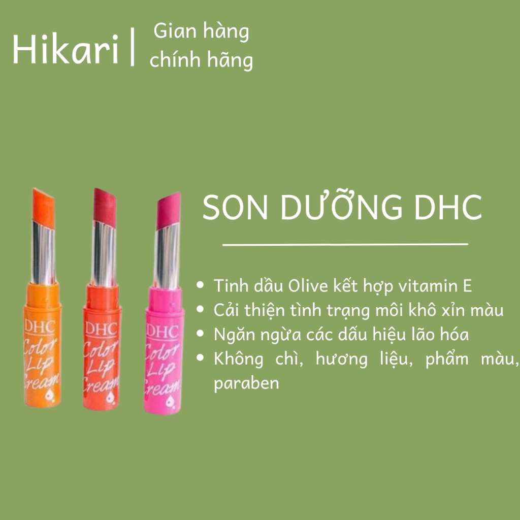 Son dưỡng môi DHC có màu 1,5g hàng nội địa Nhật, giúp ẩm dưỡng làm mềm và hỗ trợ giảm thâm môi