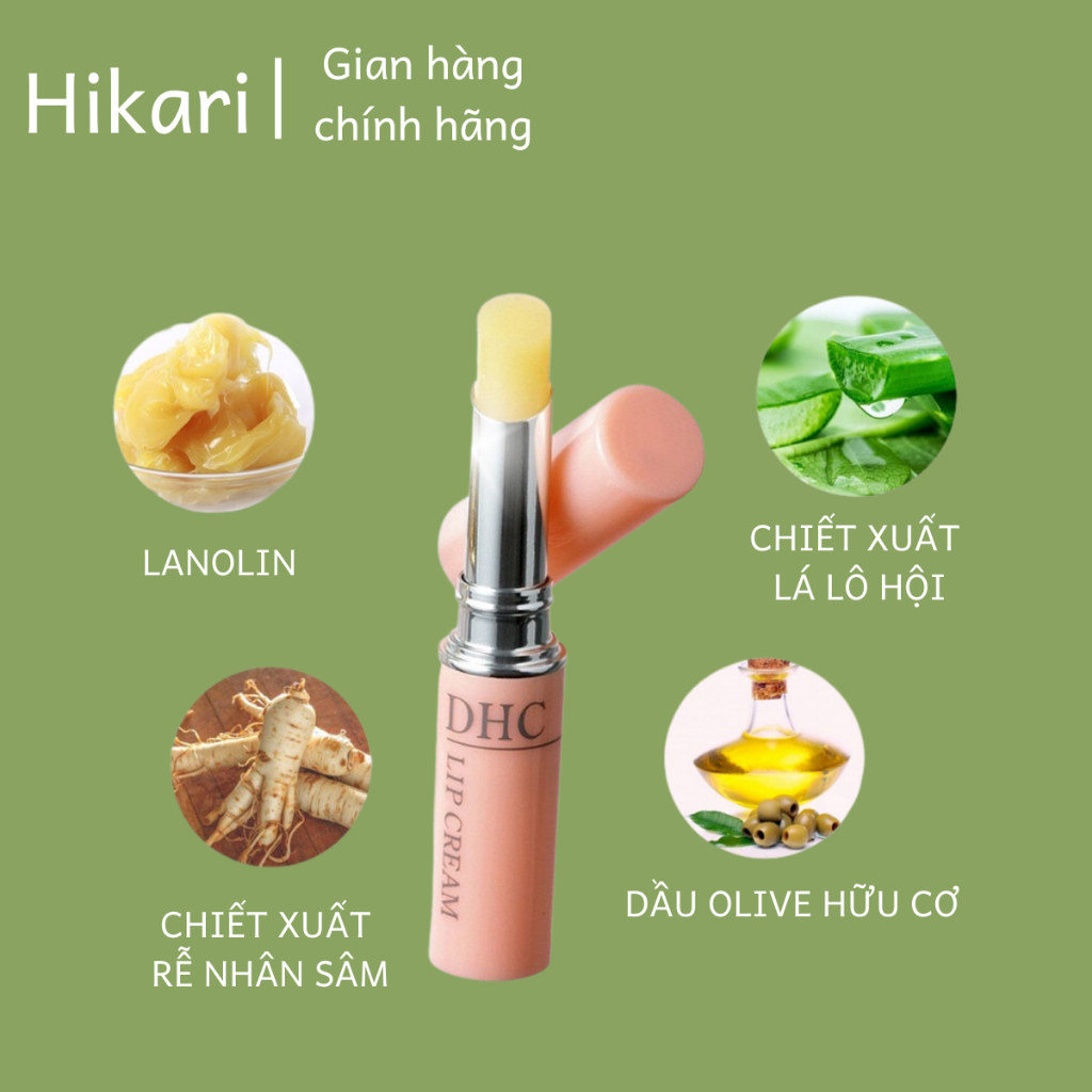 Son dưỡng môi DHC lip Cream 1.5g Nhật Bản mềm môi căng mọng; hỗ trợ ngừa thâm môi hiệu quả; làm hồng môi
