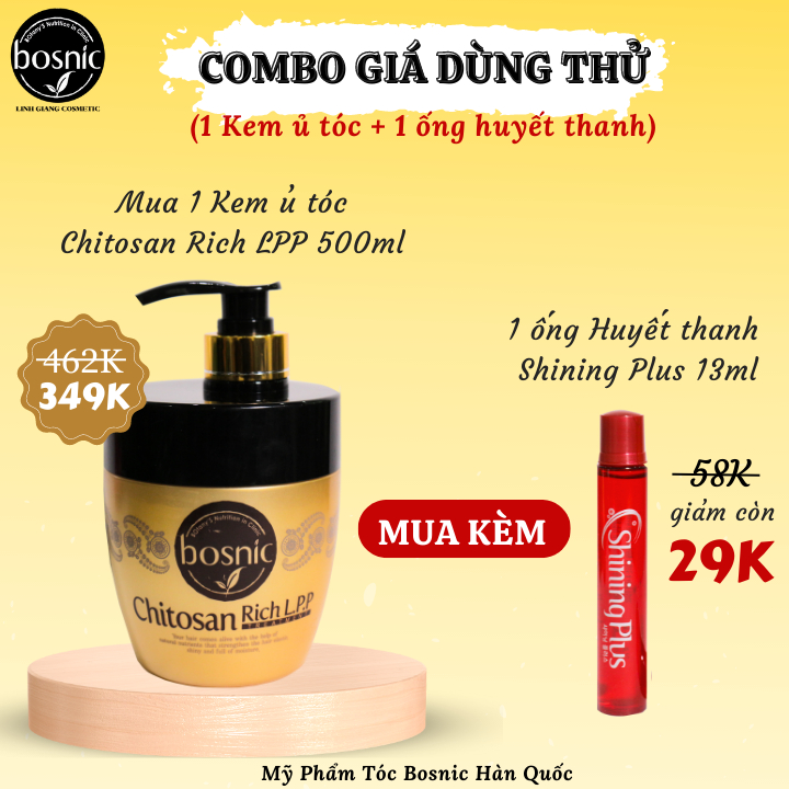 Kem Ủ Phục Hồi Tóc Hư Tổn – Hấp Dầu Chitosan BOSNIC 500ML