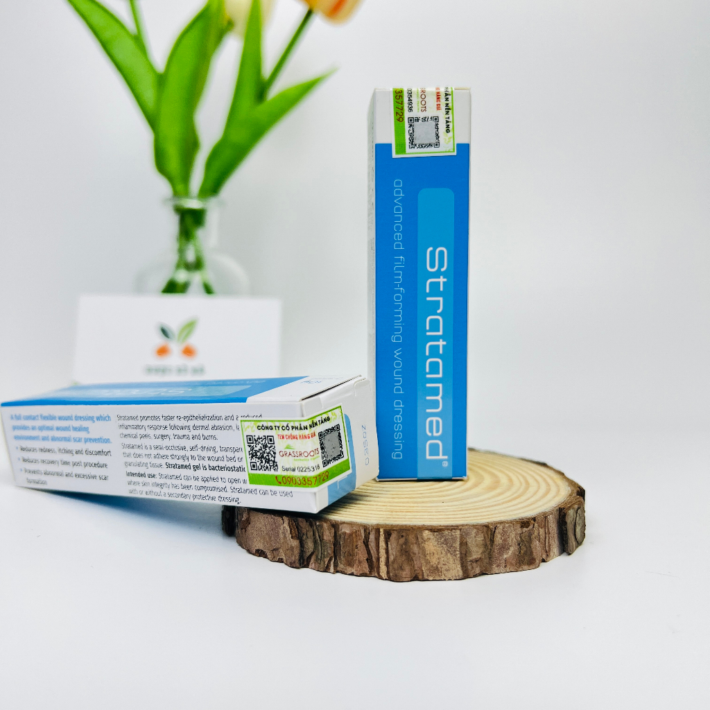 Stratamed Kem sẹo hỗ trợ làm lành vết thương hở và giúp mờ sẹo thâm, sẹo lồi, sẹo lõm,Stratamed chính hãng  5g/10g
