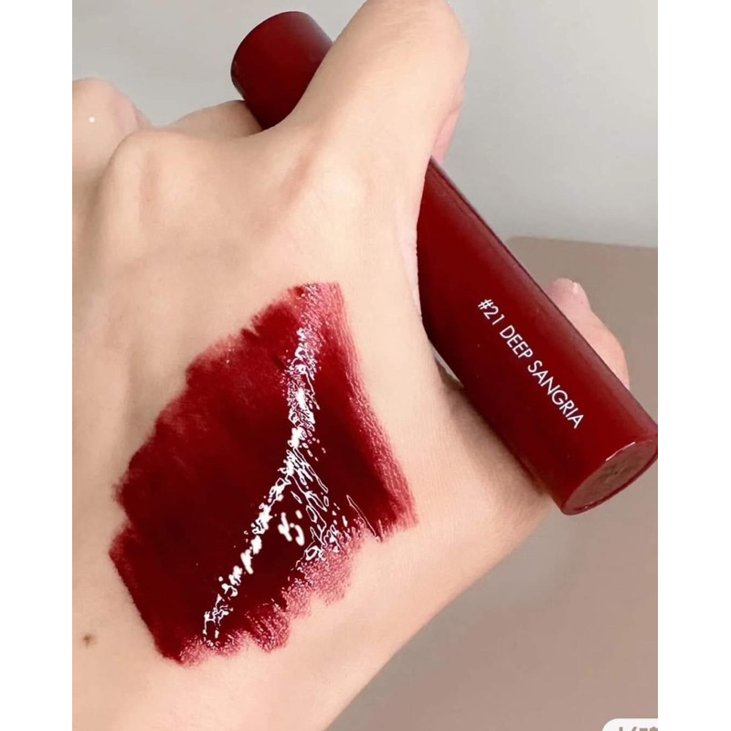 Son Romand bóng màu 21 đỏ mận (Romand Juicy Lasting Tint 21) Zulia