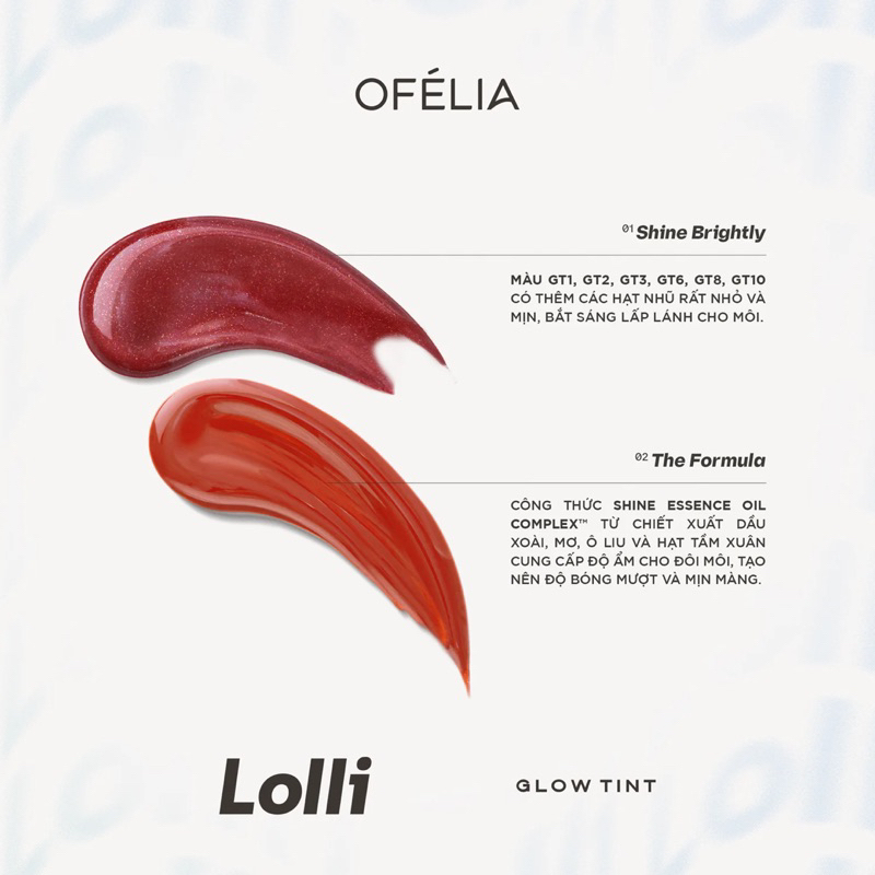 SON TINT BÓNG OFÉLIA LOLLI GLOW TINT