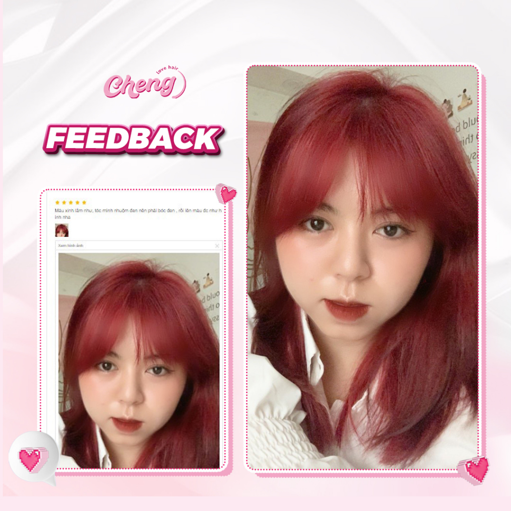 Thuốc Nhuộm Tóc Màu ĐỎ RƯỢU VANG Không Tẩy | Chenglovehair, Chenglovehairs