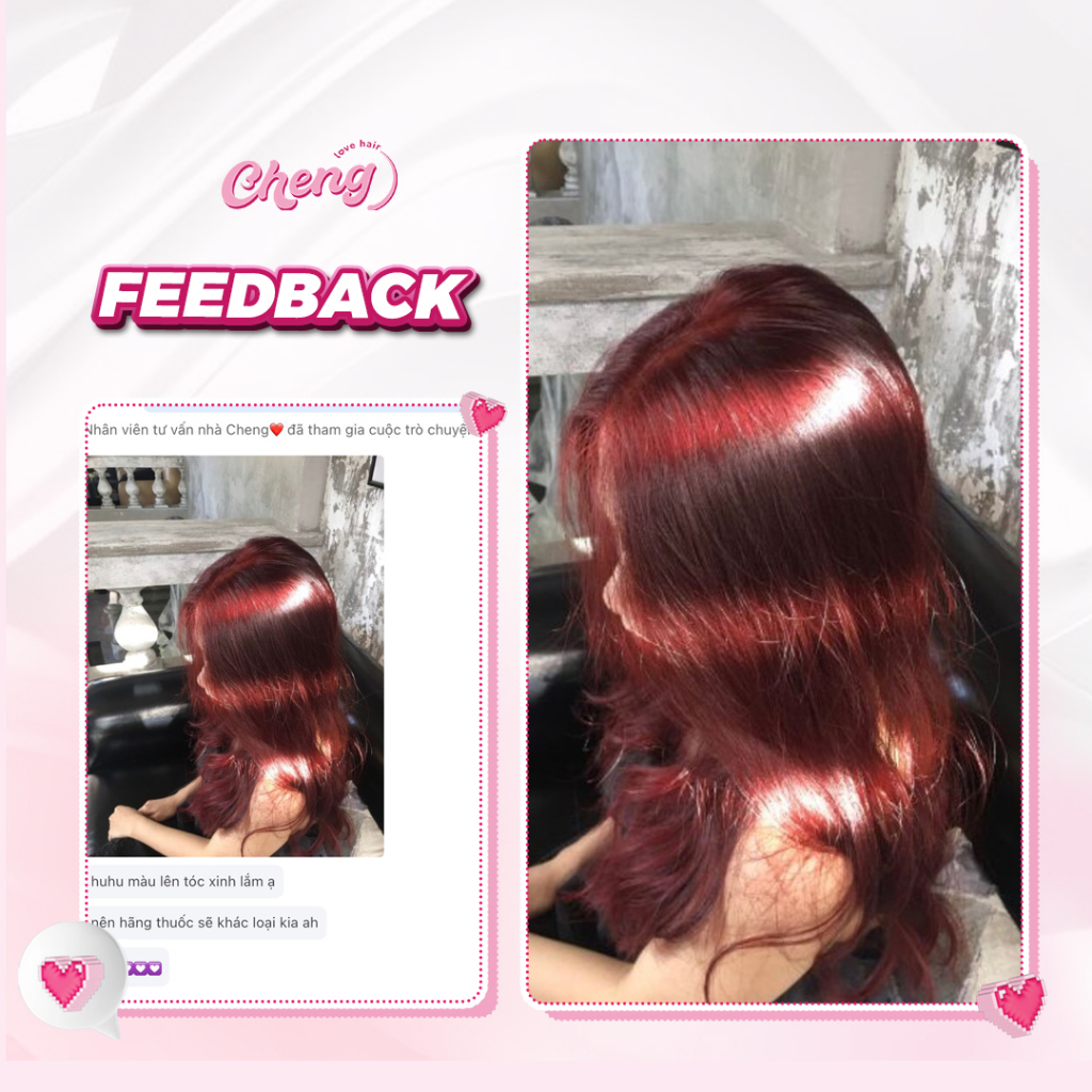 Thuốc Nhuộm Tóc Màu ĐỎ RƯỢU VANG Không Tẩy | Chenglovehair, Chenglovehairs