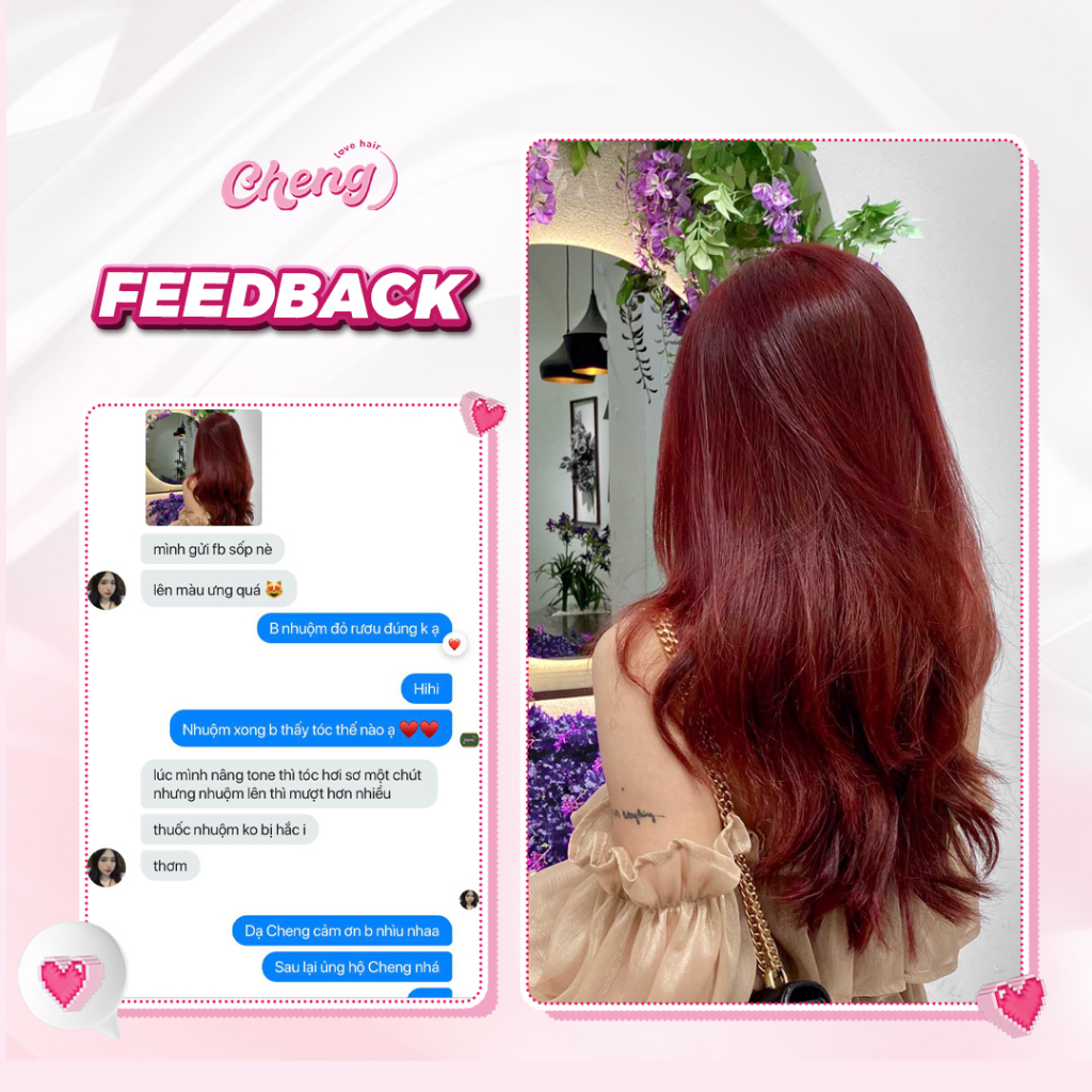 Thuốc Nhuộm Tóc Màu ĐỎ RƯỢU VANG Không Tẩy | Chenglovehair, Chenglovehairs