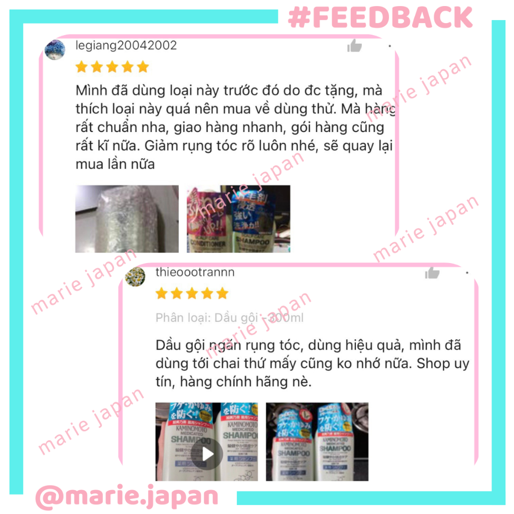Dầu Gội Xả Kaminomoto Medicated Giảm Rụng Tóc Kích Mọc Tóc Nhật Bản 300ml