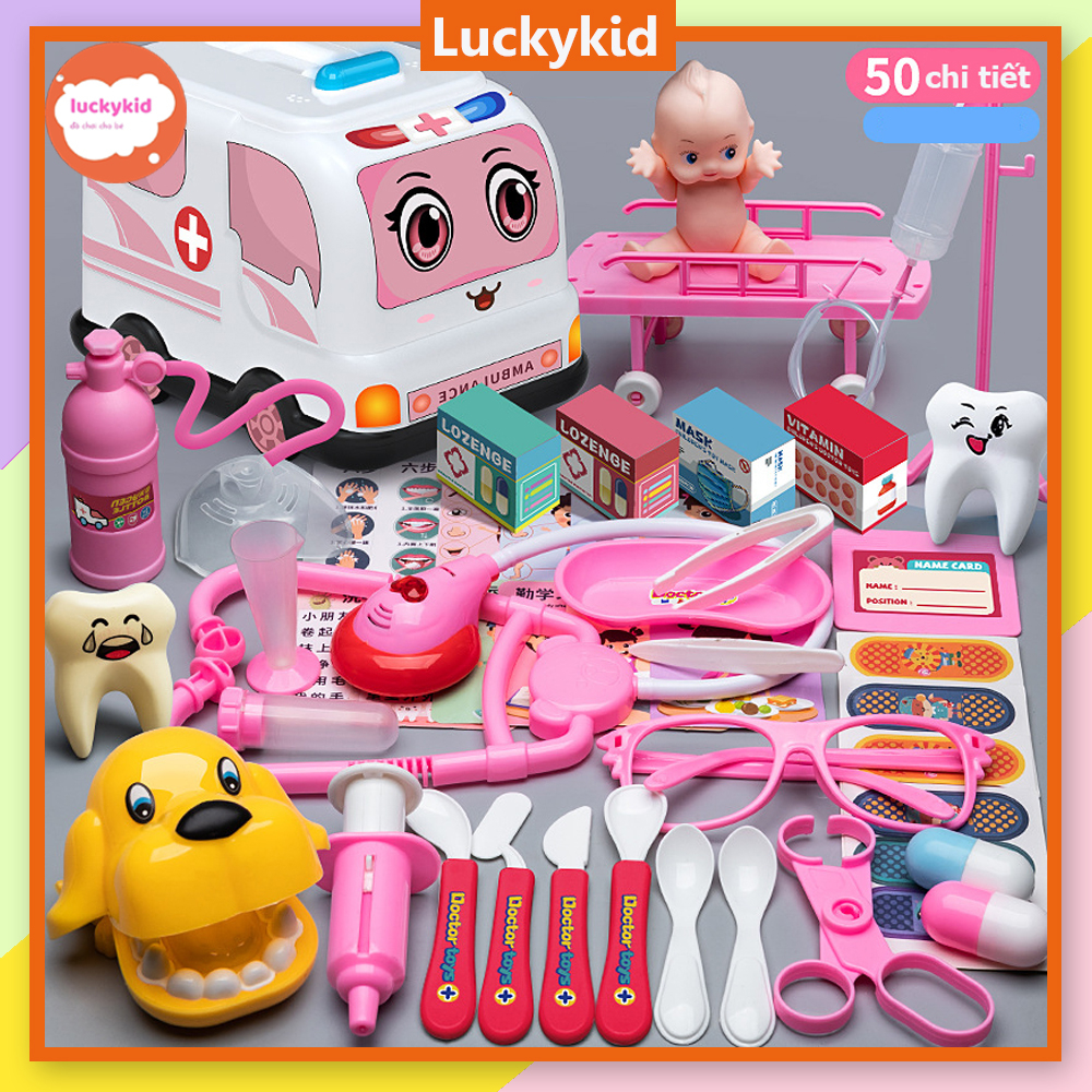 Đồ chơi bác sĩ cho bé, đồ chơi nhập vai bác sĩ cho bé trai bé gái – Luckykid