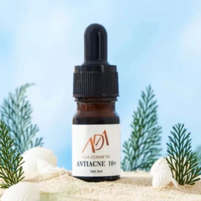 serum giảm mụn ẩn mụn đầu đen antiacne 10+ ADA COSMETIC sạch mụn sáng da, hết sần vỏ cam-kiềm dầu 5ml