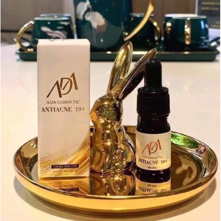serum giảm mụn ẩn mụn đầu đen antiacne 10+ ADA COSMETIC sạch mụn sáng da, hết sần vỏ cam-kiềm dầu 5ml
