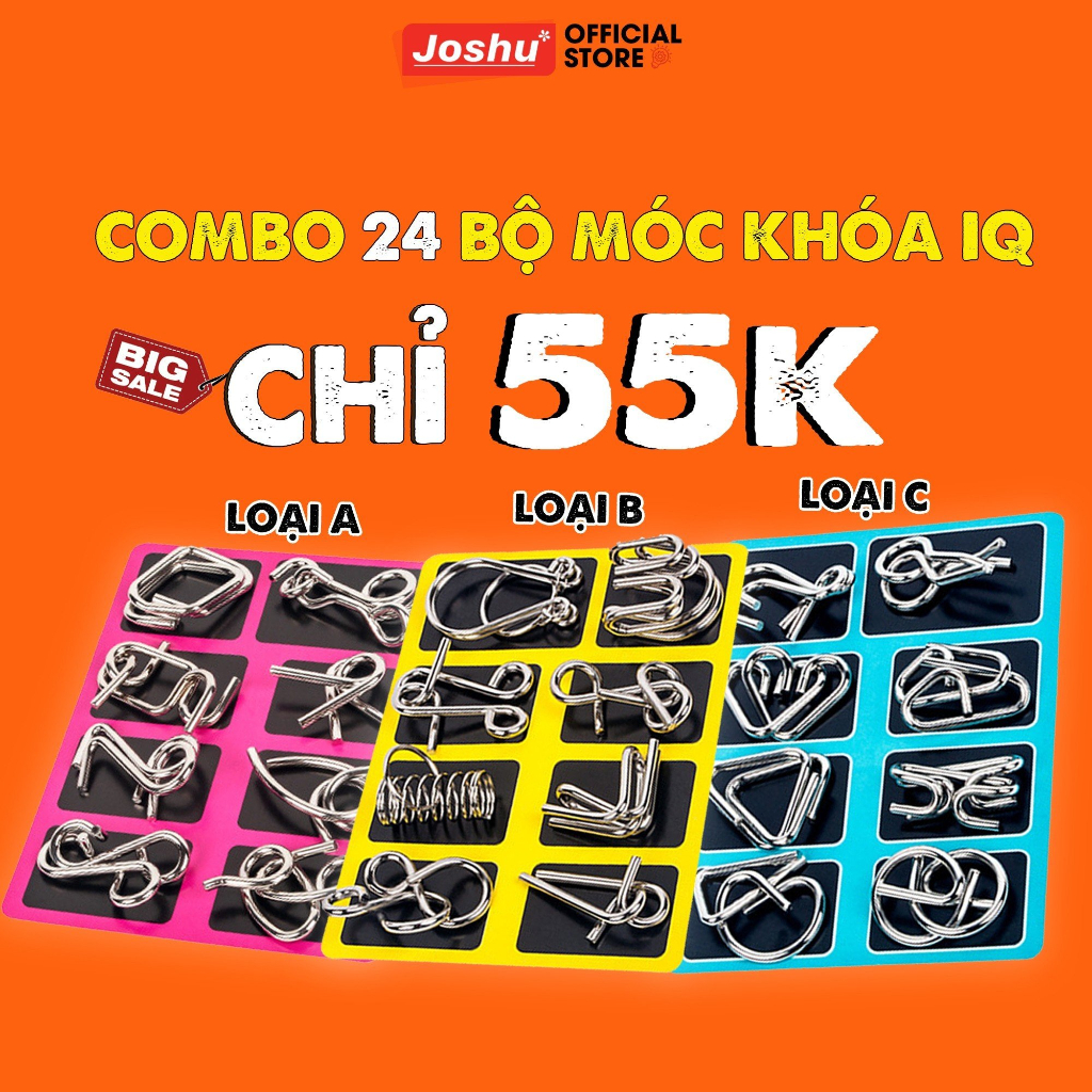 Combo 24 Móc Khóa Đồ Chơi IQ Phát Triển Trí Tuệ Cho Trẻ, Đồ Chơi Trí Tuệ Nhật Bản, Móc Khoá Tư Duy Thông Minh  – MK24