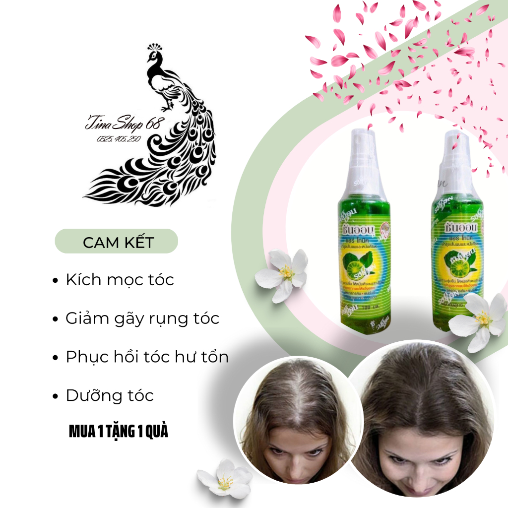xịt mọc tóc Thái Lan dưỡng tóc chống rụng tóc tinh dầu bưởi kích mọc tóc nhanh phục hồi hư tổn tóc [𝐓𝐚̣̆𝐧𝐠 𝐦𝐚́𝐲]