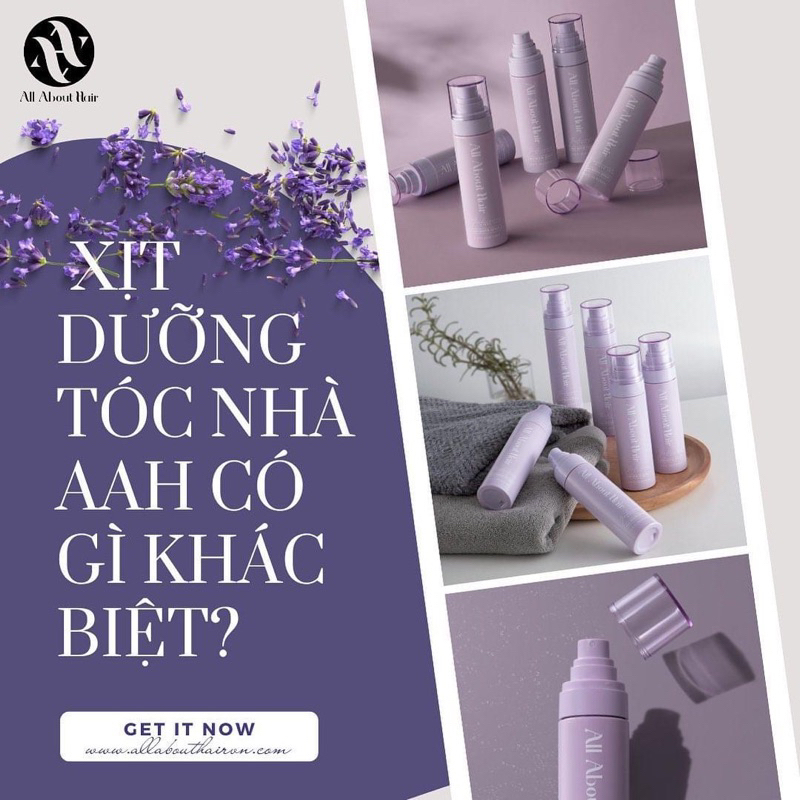 Xịt Dưỡng Tóc Biotin Spray ALL ABOUT HAIR Giảm Rụng Tóc, Kích Mọc Tóc, Tặng Xịt Biotin 50ml