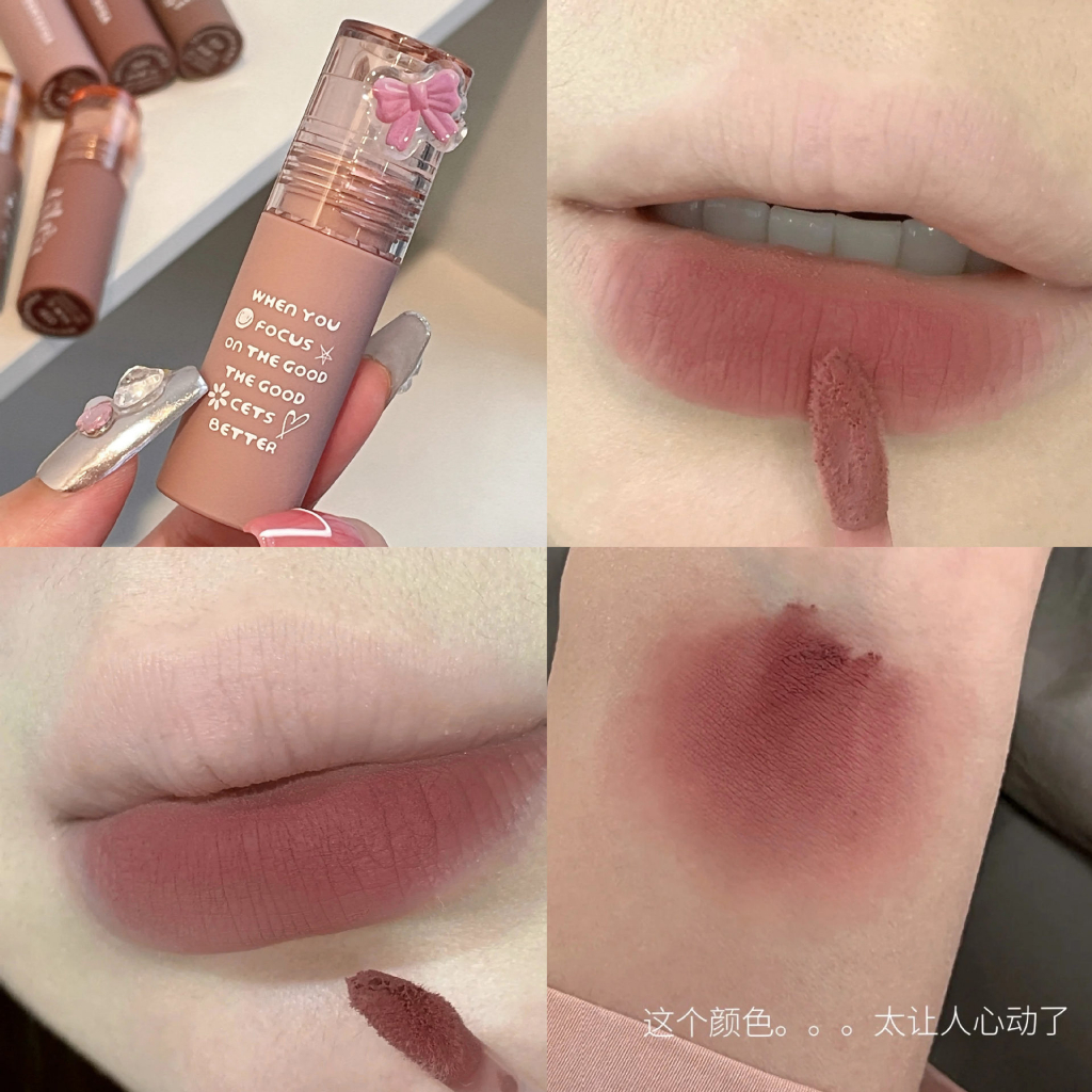 Son môi kem lì Bentayga mới tone trầm nude siêu xinh, son kem lì nội địa trung
