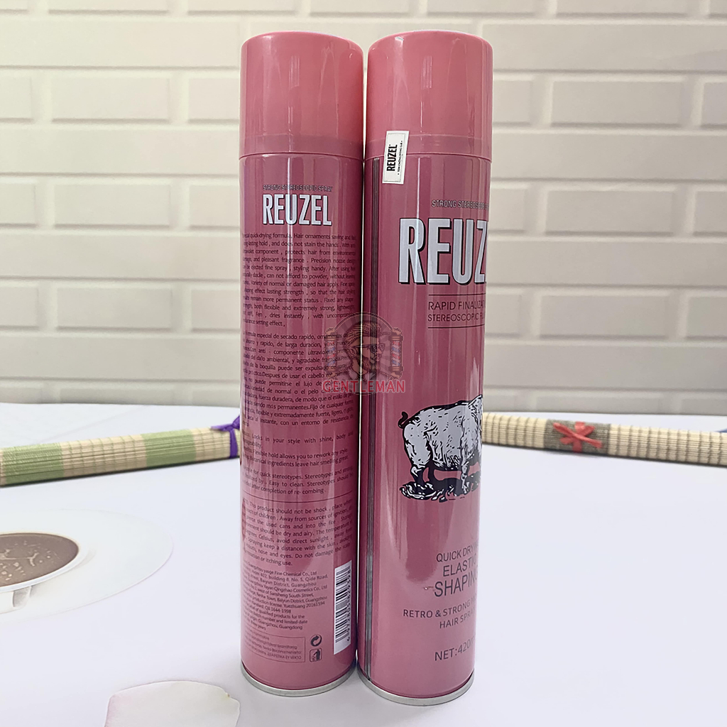 Gôm Xịt Tóc REUZEL Pink 420ml – Gôm Xịt Tóc Nam Tạo Kiểu Giữ Nếp Tóc 24h, Keo Xịt Tóc Bản Đặc Biệt Cực Thơm, Dễ Sử Dụng
