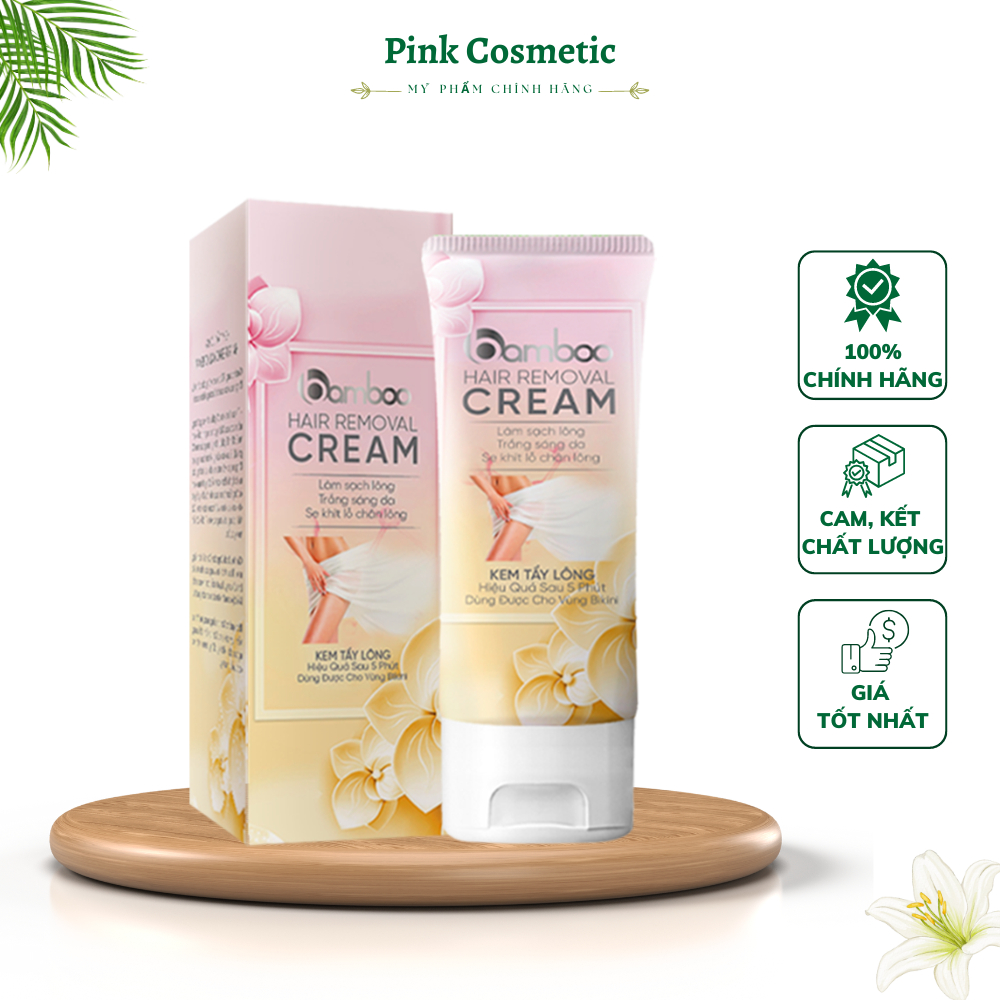 Kem tẩy lông BamBoo sạch lông hiệu quả, se khít lỗ chân lông giúp làm sáng da 60ml