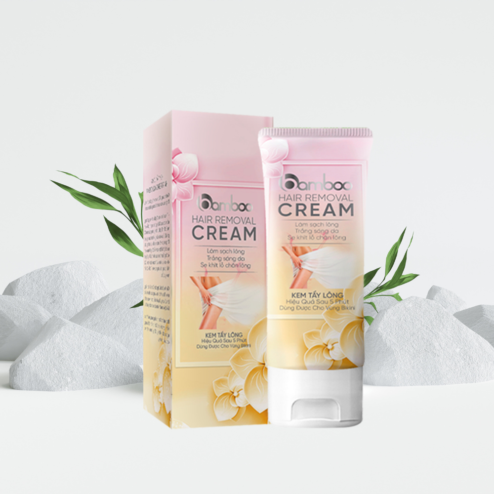 Kem tẩy lông BamBoo sạch lông hiệu quả, se khít lỗ chân lông giúp làm sáng da 60ml