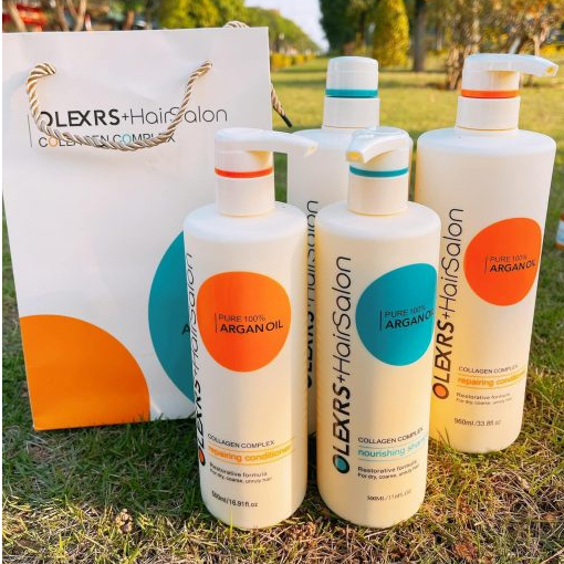 Dầu Gội Xả Olexrs Hair Salon 960ml  Cho Tóc Khô Xơ Hư Tổn Tóc Gàu Ngăn Rụng Tóc Tinh dầu Olexrs,  hấp Olexrs