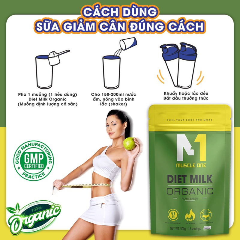 Sữa giảm cân, hiệu quả an toàn cấp tốc DIET MILK ORGANIC