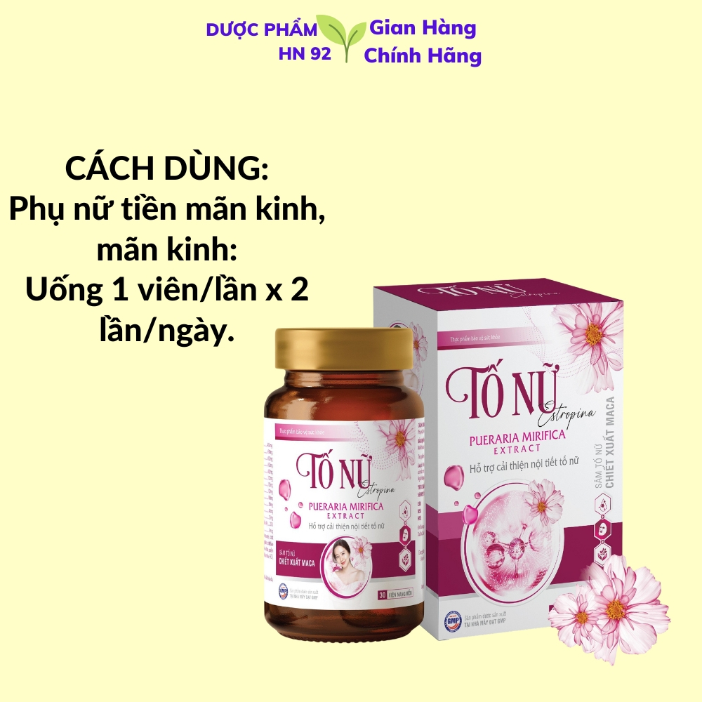 Viên Uống Sâm Tố Nữ Estropina Hỗ Trợ Cải thiện nội tiết tố nữ, Làm Đẹp Da, Hộp 30 Viên Duocphamhn92