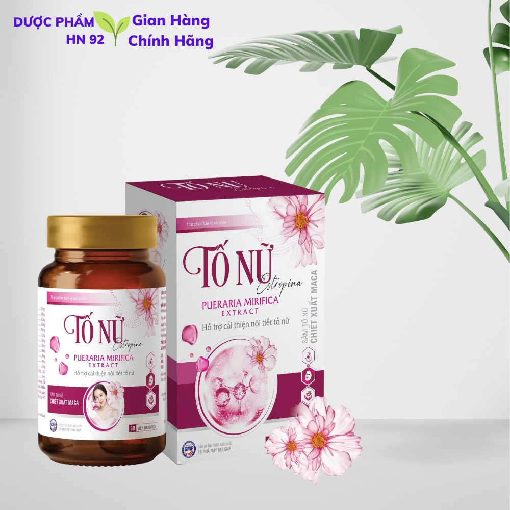 Viên Uống Sâm Tố Nữ Estropina Hỗ Trợ Cải thiện nội tiết tố nữ, Làm Đẹp Da, Hộp 30 Viên Duocphamhn92