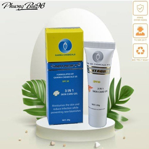 Kem Giảm Thâm Mụn SANTAGIFT –  Giảm Mụn Trứng Cá, Ngừa Thâm, Mờ Sẹo, Dưỡng Da Trắng sáng 20g