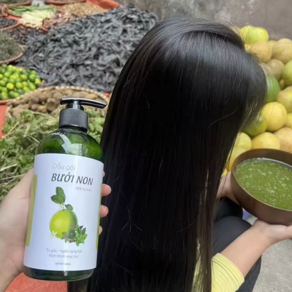 Dầu gội bưởi thảo dược kích mọc tóc giảm rụng tóc – dầu gội thiên nhiên chứa tinh dầu bưởi chống rụng tóc 500ml