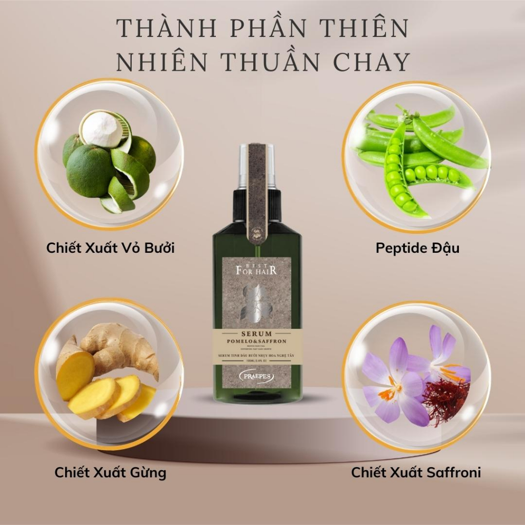 Xịt bưởi Praepes mọc tóc nhanh giảm rụng kích mọc tóc phục hồi lâu bết 100ml