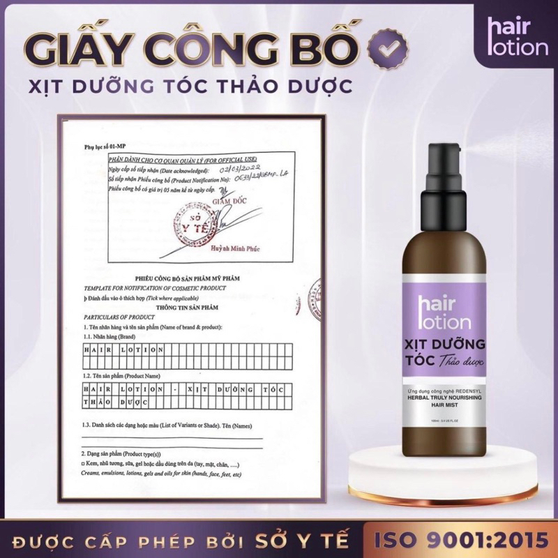 Xịt Kích Mọc Tóc Thảo Dược. Dưỡng Tóc Khoẻ, Giúp Tóc Mọc Nhanh Dài
