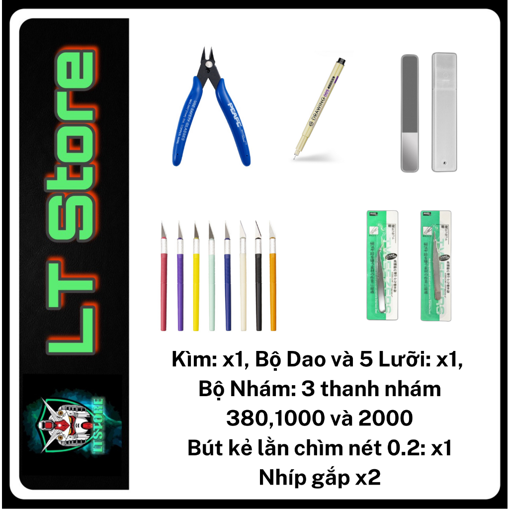 Bộ dụng cụ lắp ráp Gundam – Sử dụng cho đồ chơi lắp ráp Gunpla