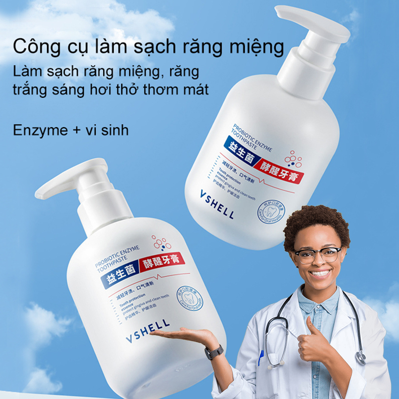 Kem Đánh Răng Làm Trắng Răng Giảm Vết Ố Vàng Trên Răng giảm sâu răng Giữ Hơi Thở Thơm Mát 250g