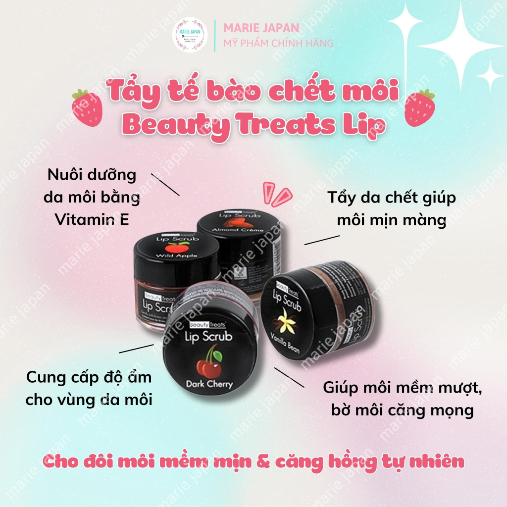 Tẩy Tế Bào Chết Môi Beauty Treats Lip Scrub Mỹ 10.5G