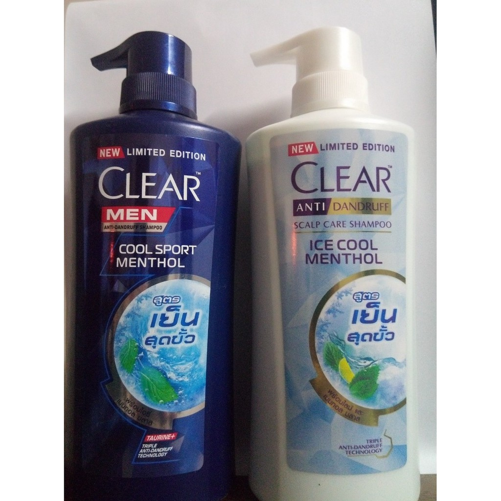 [ Mẫu mới  2023] Combo 2 chai dầu gội đầu gồm clear Bạc Hà 480ml và Clear Men 450ml