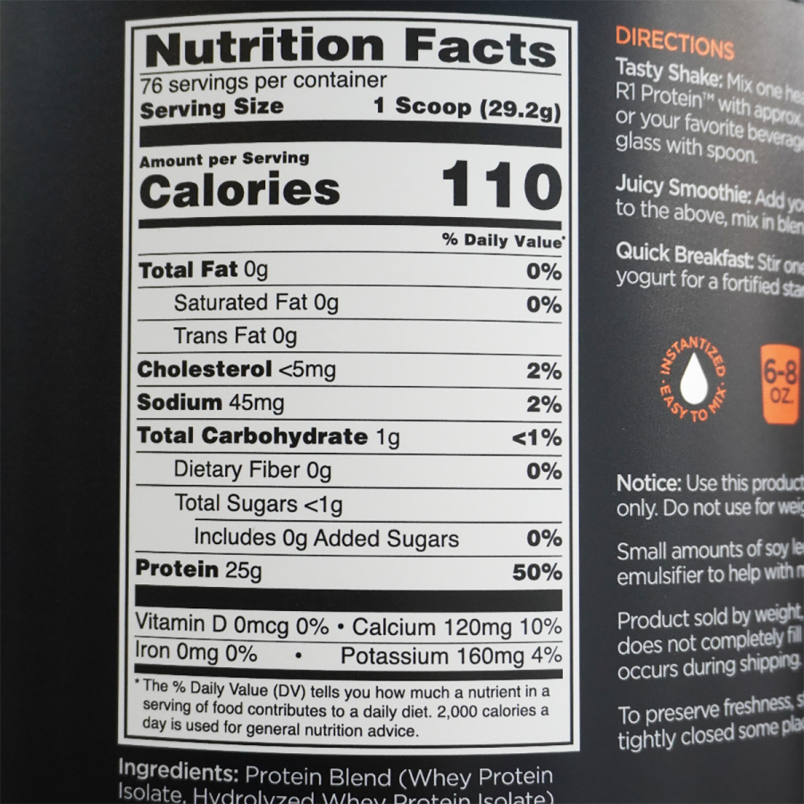 Sữa Tăng Cơ Cho Người Tập Gym Whey Protein RULE1 PROTEIN 5 lbs (2kg3), Bổ Sung Đạm Phát Triển Cơ Bắp
