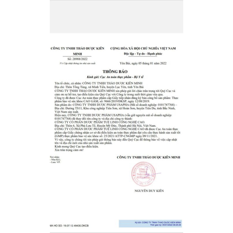 Viên uống Cao Gắm Kiên Minh ( viên nén- hộp 60 viên)