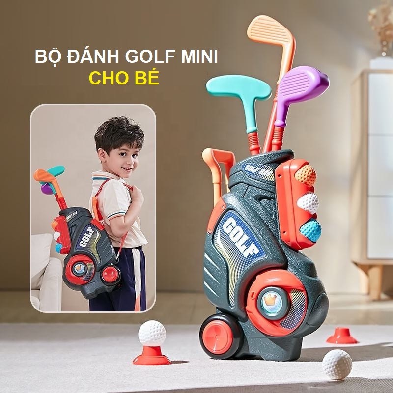 Đồ Chơi Cho Bé, Đồ Chơi Gậy Golf Bằng Nhựa Cao Cấp, Đồ chơi Thể Thao, Đồ Chơi Thông Minh, Có Thể Đeo Và Kéo Dành Cho Bé